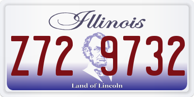 IL license plate Z729732