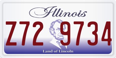 IL license plate Z729734