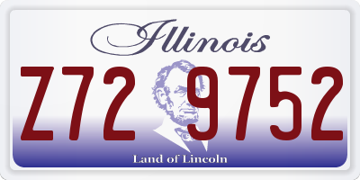 IL license plate Z729752