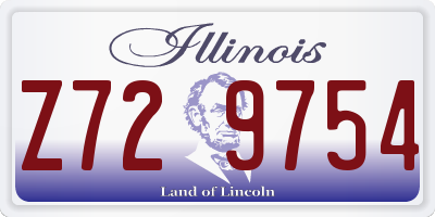 IL license plate Z729754