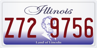 IL license plate Z729756