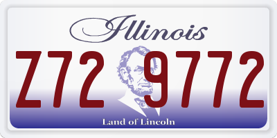 IL license plate Z729772