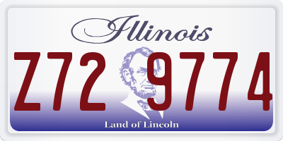 IL license plate Z729774