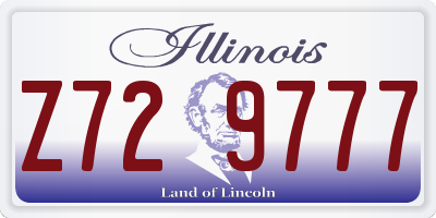 IL license plate Z729777