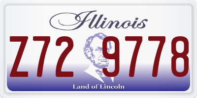 IL license plate Z729778