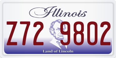 IL license plate Z729802