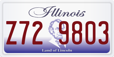 IL license plate Z729803