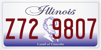 IL license plate Z729807