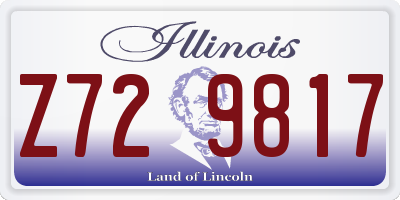 IL license plate Z729817