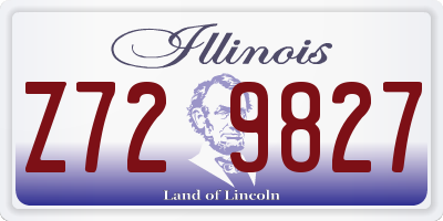 IL license plate Z729827
