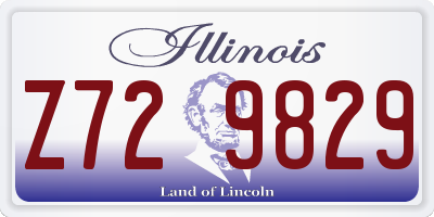 IL license plate Z729829