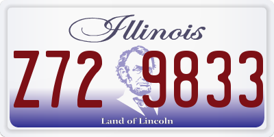 IL license plate Z729833