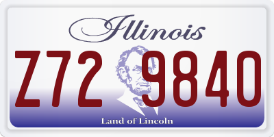IL license plate Z729840