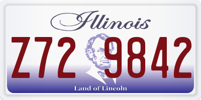 IL license plate Z729842