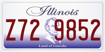 IL license plate Z729852
