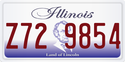 IL license plate Z729854