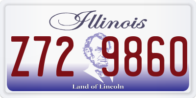 IL license plate Z729860