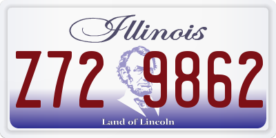 IL license plate Z729862
