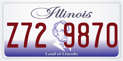 IL license plate Z729870