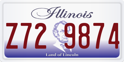 IL license plate Z729874