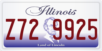 IL license plate Z729925