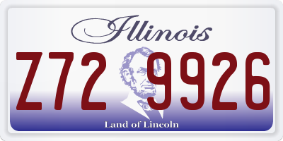 IL license plate Z729926