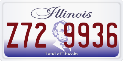 IL license plate Z729936
