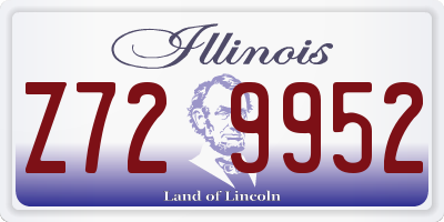 IL license plate Z729952