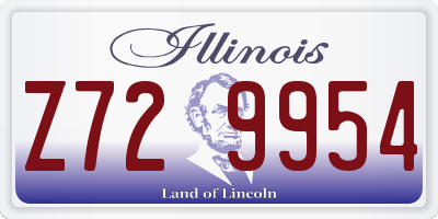 IL license plate Z729954