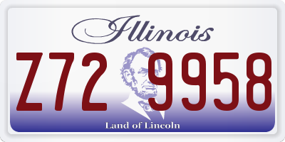 IL license plate Z729958