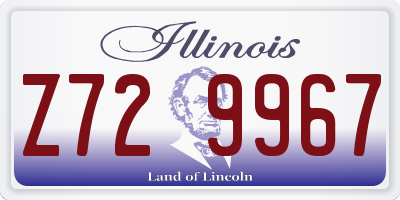 IL license plate Z729967