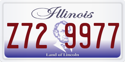IL license plate Z729977