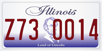 IL license plate Z730014