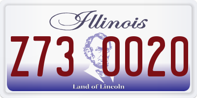 IL license plate Z730020