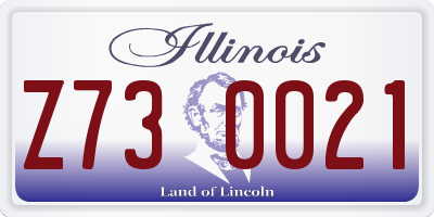 IL license plate Z730021