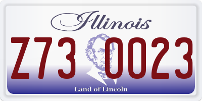 IL license plate Z730023