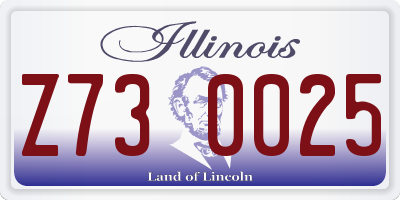 IL license plate Z730025