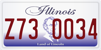 IL license plate Z730034