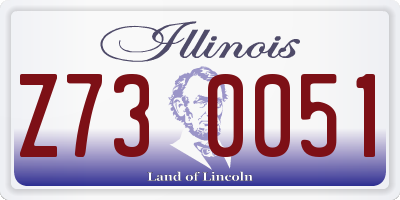 IL license plate Z730051
