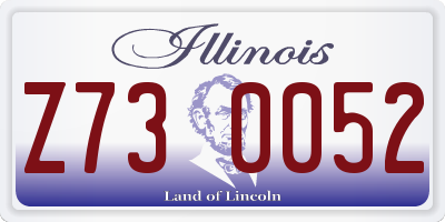 IL license plate Z730052