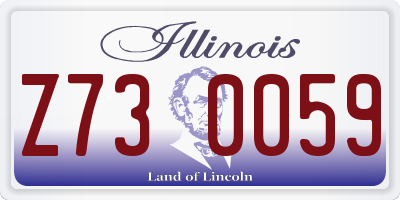 IL license plate Z730059
