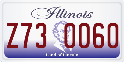 IL license plate Z730060