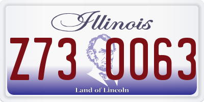 IL license plate Z730063