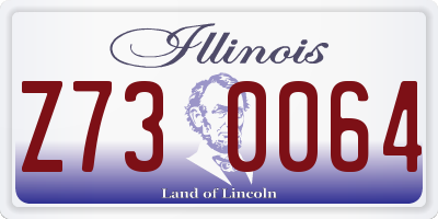 IL license plate Z730064
