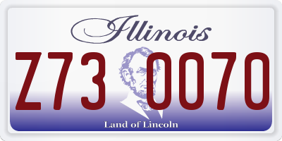 IL license plate Z730070