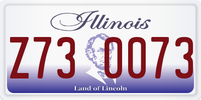 IL license plate Z730073