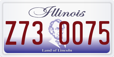 IL license plate Z730075