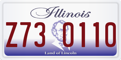 IL license plate Z730110