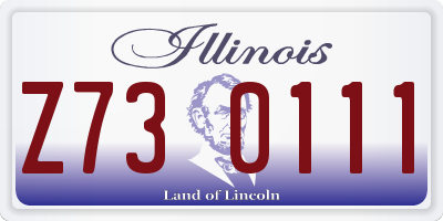 IL license plate Z730111