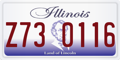 IL license plate Z730116